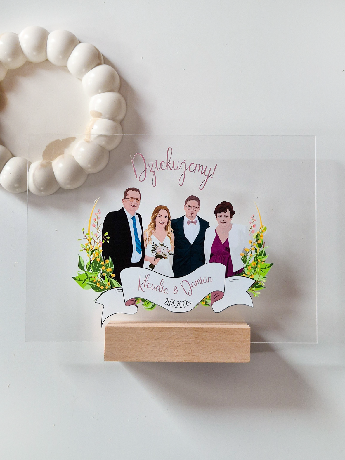 podziękowania dla rodziców druk na pleksi